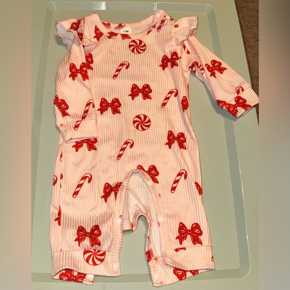 Red and White Kids One Piece